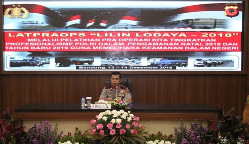 Pengamanan Natal dan Tahun Baru, Wakapolda Jabar Buka LAT Pra OPS Lilin Lodaya 2018