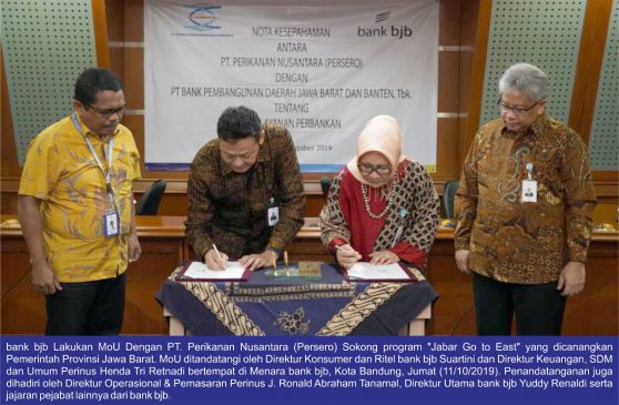 bank bjb MoU Dengan Perinus Bukti Nyata Dukung “Jabar Go to East”