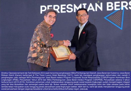 bank bjb Sabet Penghargaan Kehormatan Dan 2 Penghaargaan Dari Gubernur Jabar