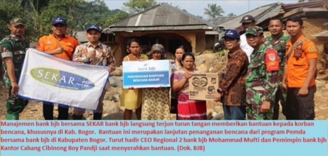 bank bjb Salurkan Bantuan Longsor Desa Urug Bogor