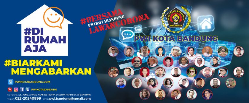 PWI Kota Bandung Sebar Spanduk dan Baliho Lawan Virus Corona