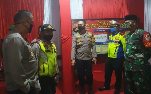 Kapolres Subang Polda Jabar Bersama Dandim 0605 Subang Cek Pospam Point Perbatasan Wilayah Selatan