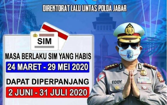 Dir Lantas Polda Jabar : Polda Jabar Diberikan Dispensasi Perpanjangan SIM 1 Bulan