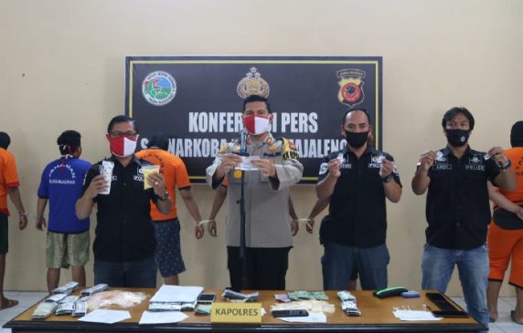 Sebulan Terakhir, Polres Majalengka Polda Jabar Ungkap 5 Kasus Narkoba