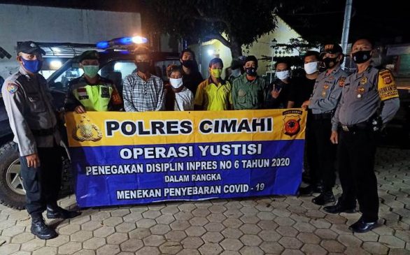 Sebanyak 10 Pelanggar Terjaring Ops Yustisi Polsek Cikalong Wetan Polres Cimahi