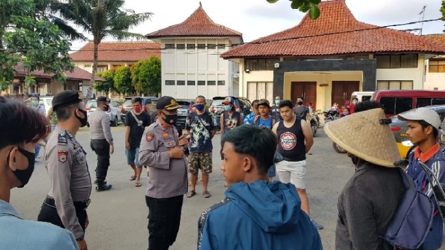 Polsek Pangandaran Laksanakan Ops Yustisi Disiplin Gunakan Masker