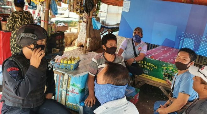Sat Brimob Polda Jabar Imbau Prokes di Terminal Bayangan Cikopo