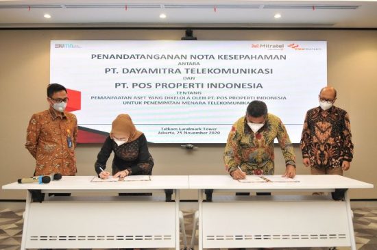 Mitratel Gandeng Pos Properti Indonesia Kembangkan Infrastruktur Layanan Teknologi Komunikasi Digital