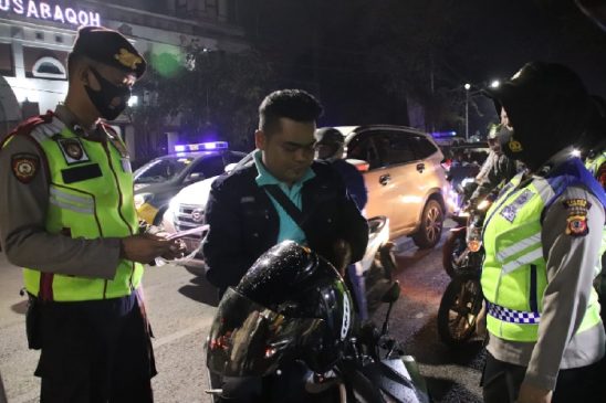Polres Subang Gelar Razia Gabungan dan Sosialisasi 3M