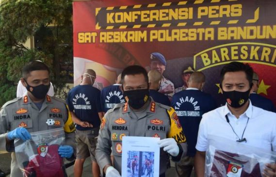 Polresta Bandung Amankan Lima Tersangka Pengeroyokan di Bojongsoang