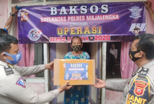 Satlantas Polres Majalengka Gelar Ops Zebra Sekaligus Sosialisasikan 3M