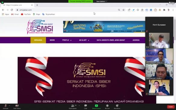 smsijabar.com Resmi Dilaunching SMSI Jabar Melalui Daring