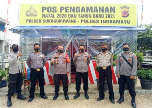 Dalam Rangka Ops Lilin Lodaya 2020, Polres Indramayu Polda Jabar Tinjau Pos Pam Nataru Guna Pastikan Kesiapsiagaan Personel