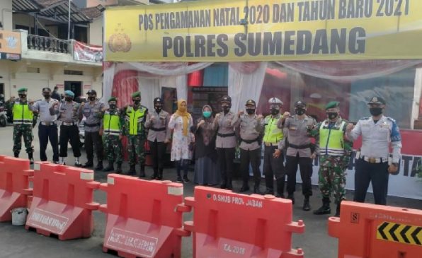 Polres Sumedang Siaga Ops Lilin Lodaya 2020 di Pos Pelayanan Taman Kota