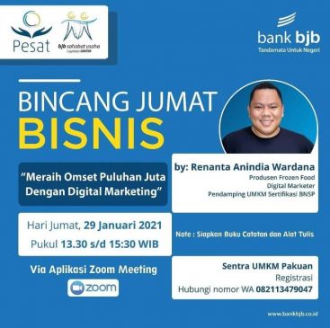 Buruan Daftar Webinar bank bjb Besok, Bakal Bagikan Tips Digital Marketing Pelaku UMKM