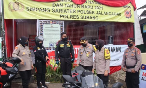 Dir Res Narkoba Polda Jabar Bersama Tim Cek Pos PAM dan Obyek Wisata di Wilkum Polres Subang