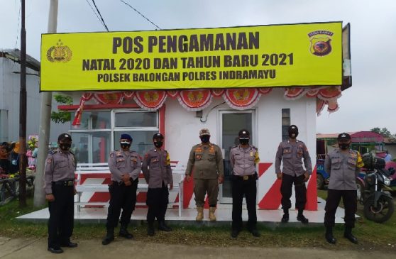 Ops Lilin Lodaya, Polres Indramayu Tinjau Pospam Natal 2020 dan Tahun Baru 2021