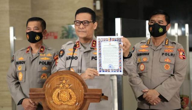 Berikut Isi Maklumat Kapolri Tentang Penghentian Kegiatan FPI