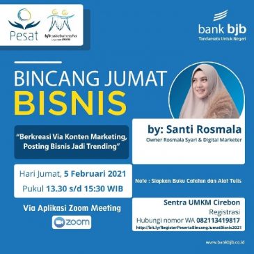 Ayo Ikuti Webinar bank bjb Agar Jualan Laris Bermodal Konten Trending