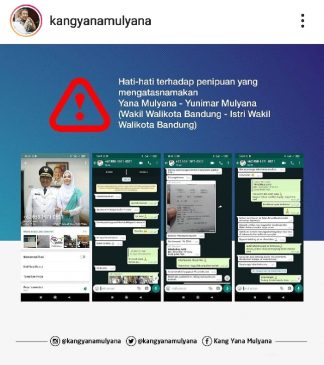 Beredar Penipuan Mengatasnamakan Wakil Wali Kota Bandung