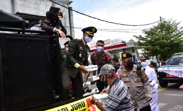 Hari Jadi ke-18 Kota Banjar, Kapolres Bersama Wali Kota dan Forkopimda Banjar Berikan Imbauan Prokes