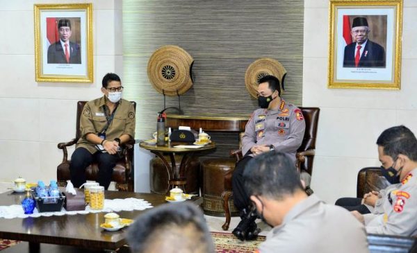 Kapolri Bersama Menparekraf Bahas Penguatan 5 Destinasi Super Prioritas