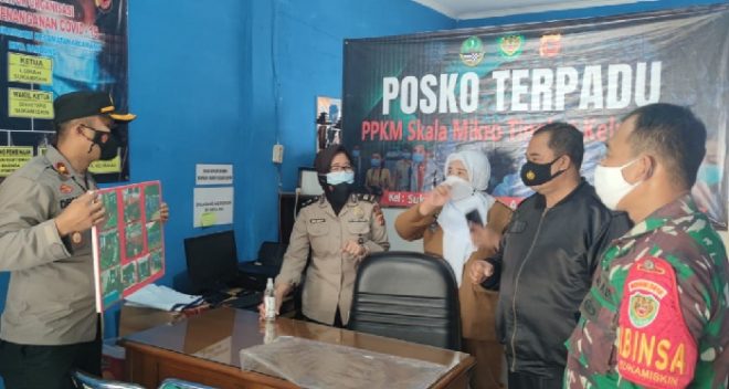Polsek Arcamanik Cek Posko Terpadu Penanganan Covid-19 6 Kelurahan