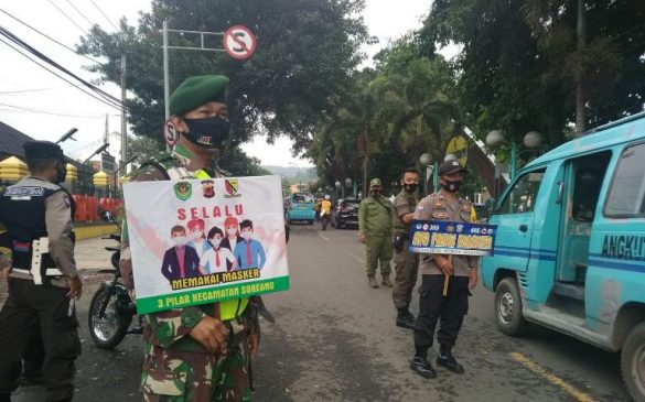 Sinergi TNI Polri Serta Satpol-PP Gencarkan Ops Yustisi Tegakkan Prokes di Wilkum Polresta Bandung