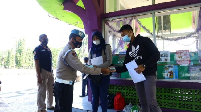 Cegah Penyebaran Covid-19, Polres Ciamis Beri Himbauan Prokes ke Masyarakat