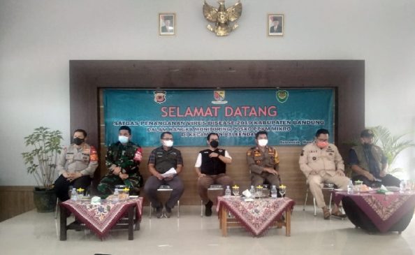 Forkopimda Kab Bandung Monitoring Posko PPKM Baleendah