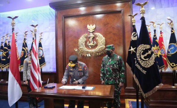 Kapolri Sambangi KSAL, Sepakat Tingkatkan Kerjasama Keamanan Perairan Laut