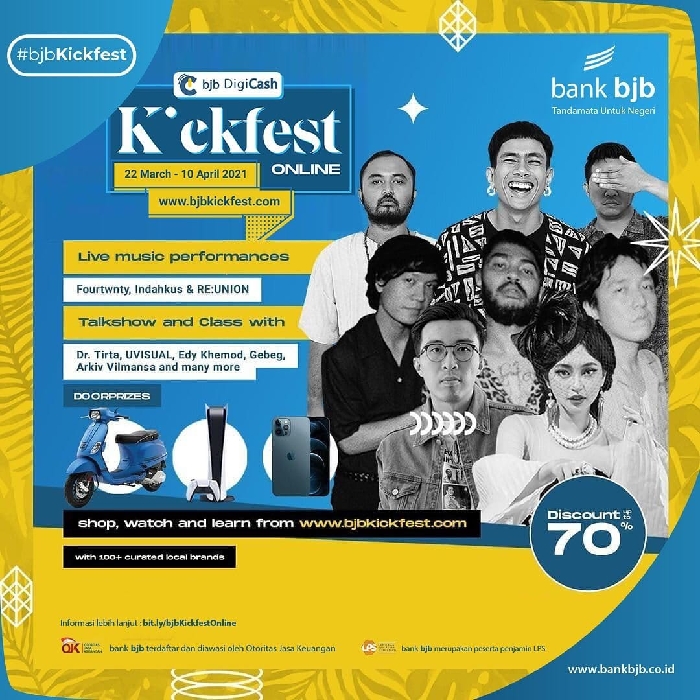 bjb DigiCash KickFest, Hadirkan 250 Tenant Fesyen dan Live Music Secara Daring