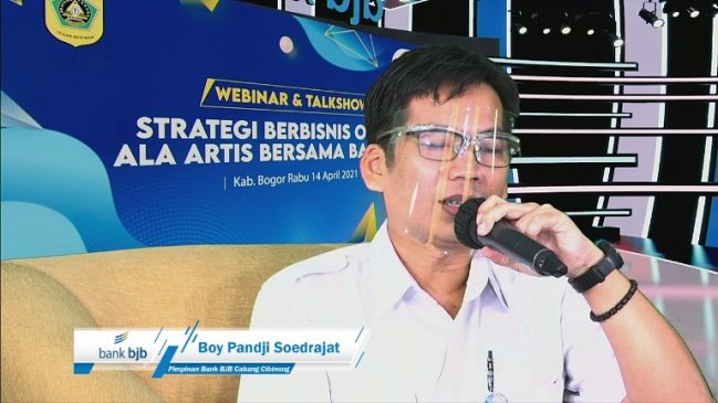 Bank bjb Cabang Cibinong Gelar Webinar “Strategi Berbisnis Online Ala Artis Bersama bank bjb” Secara Hybrid