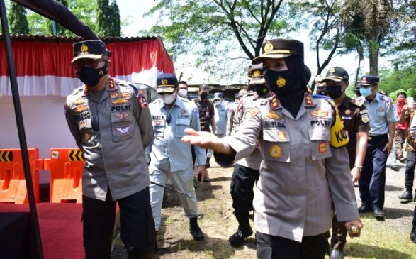 Kakorlantas Polri Cek Kesiapan Penyekatan Perbatasan Jabar-Jateng di Wilkum Polres Banjar