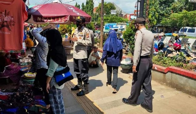 Ops Yustisi Polres Majalengka Sasar Pengunjung Pasar Tradisional