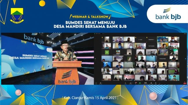bank bjb Cabang Cianjur Gelar Webinar Bertajuk “BUMDes Sehat Menuju Desa Mandiri Bersama bank bjb”