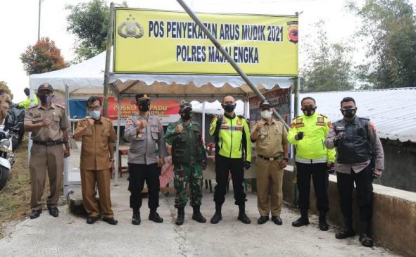 Kapolres Majalengka Cek Pos Penyekatan Wilayah Selatan Persiapan Ops Ketupat Lodaya 2021
