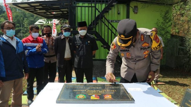 Kapolresta Bandung Turut Resmikan Pos Terpadu Di Kamojang Ibun