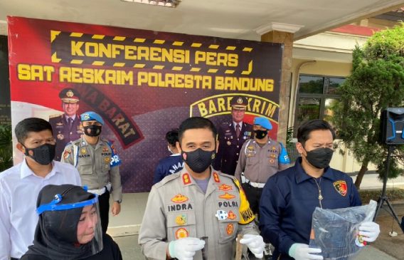 Satreskrim Polresta Bandung Tangkap Pria Tusuk Istri Siri