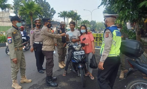 Sinergitas Tiga Pilar Polrestabes Bandung Laksanakan Ops Yustisi Gaktiplin