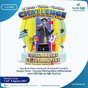 Ayo Ikuti Challenge Festival bjb #GakPakeRibet #DiRumahAja, Berhadiah Total Rp22 Juta