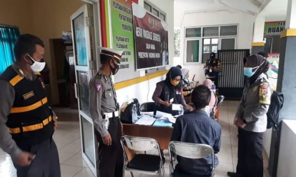 Jajaran Polres Majalengka Pantau Gerai Vaksinasi Sinergitas