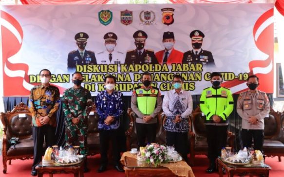 Kapolda Jabar Cek PPKM dan Diskusi Penanganan Covid-19 di Wilkum Polres Ciamis