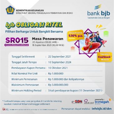 Masa Penawaran SR015 Resmi Dibuka, bank bjb Tawarkan Kemudahan Transaksi SR015 Secara Online