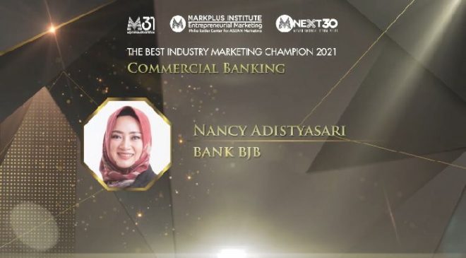 Direktur Komersial dan UMKM bank bjb, Nancy Raih Penghargaan Dari MarkPlus, Inc