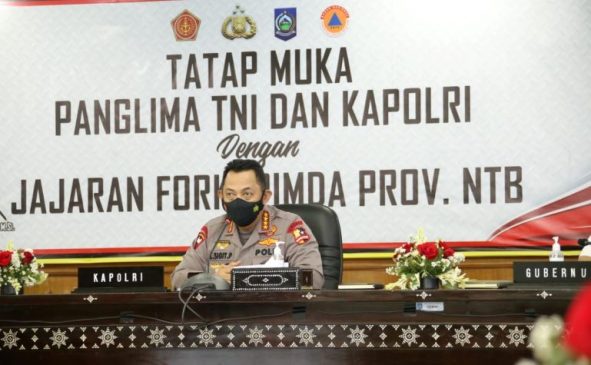 Kapolri Listyo Sigit Ingatkan Penurunan Level di NTB, Harus diimbangi Prokes Ketat