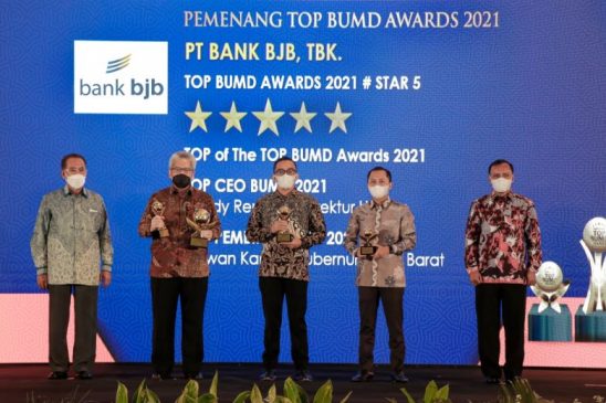bank bjb Sabet 4 Penghargaan di Ajang TOP BUMD Awards 2021