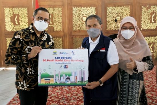 Jelang HUT ke-30, PT LEN Beri Bansos ke Pemkot Bandung