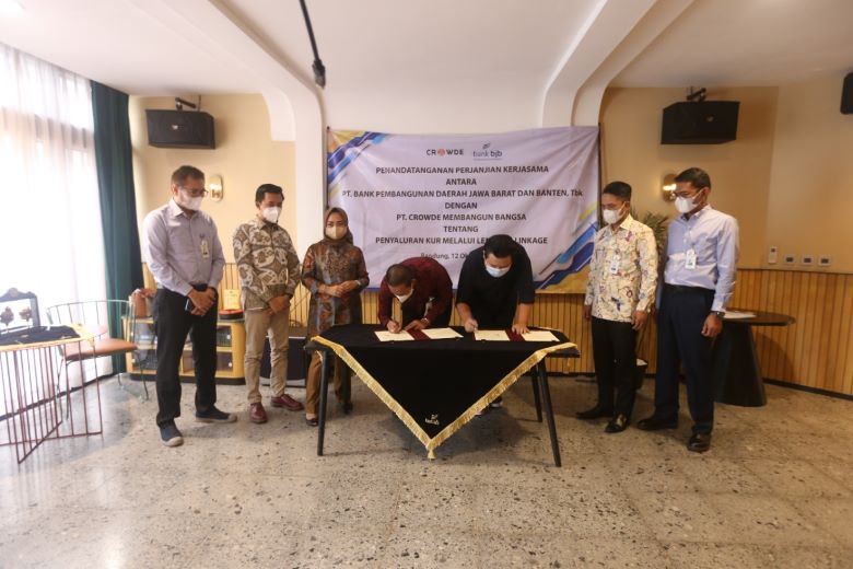 Perjanjian kerja sama bank bjb dengan Crowde.