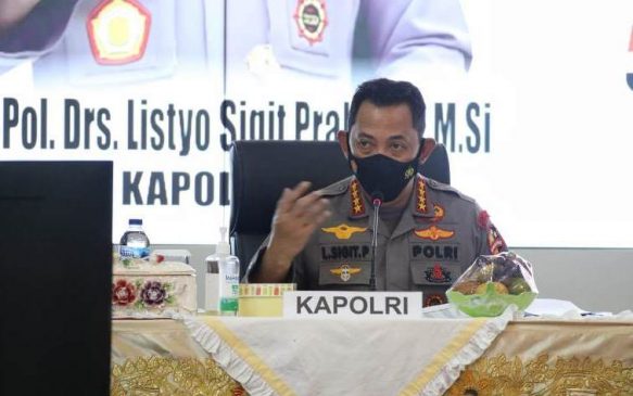 Kapolri Beri Arahan ke Forkopimda Sumbar, untuk Jaga Prokes Hingga Akselerasi Vaksinasi Lansia